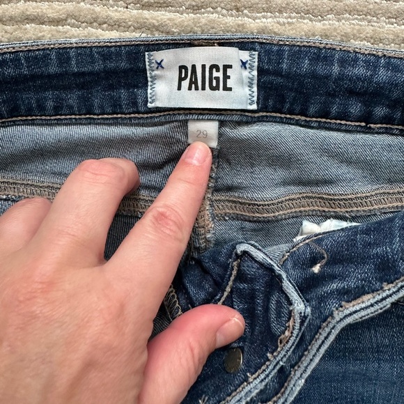 PAIGE Dark and Light Blue Denim Jeans size 29 - Picture 3 of 7